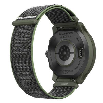 Coros APEX 2 Pro Premium Multisport GPS Watch - BlackToe Running#colour_green