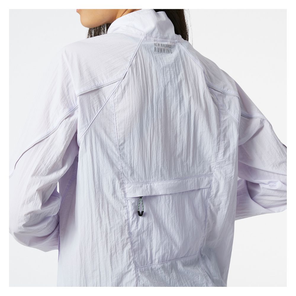 New Balance Women's Printed Impact Run Light Pack Jacket Women's Tops - BlackToe Running