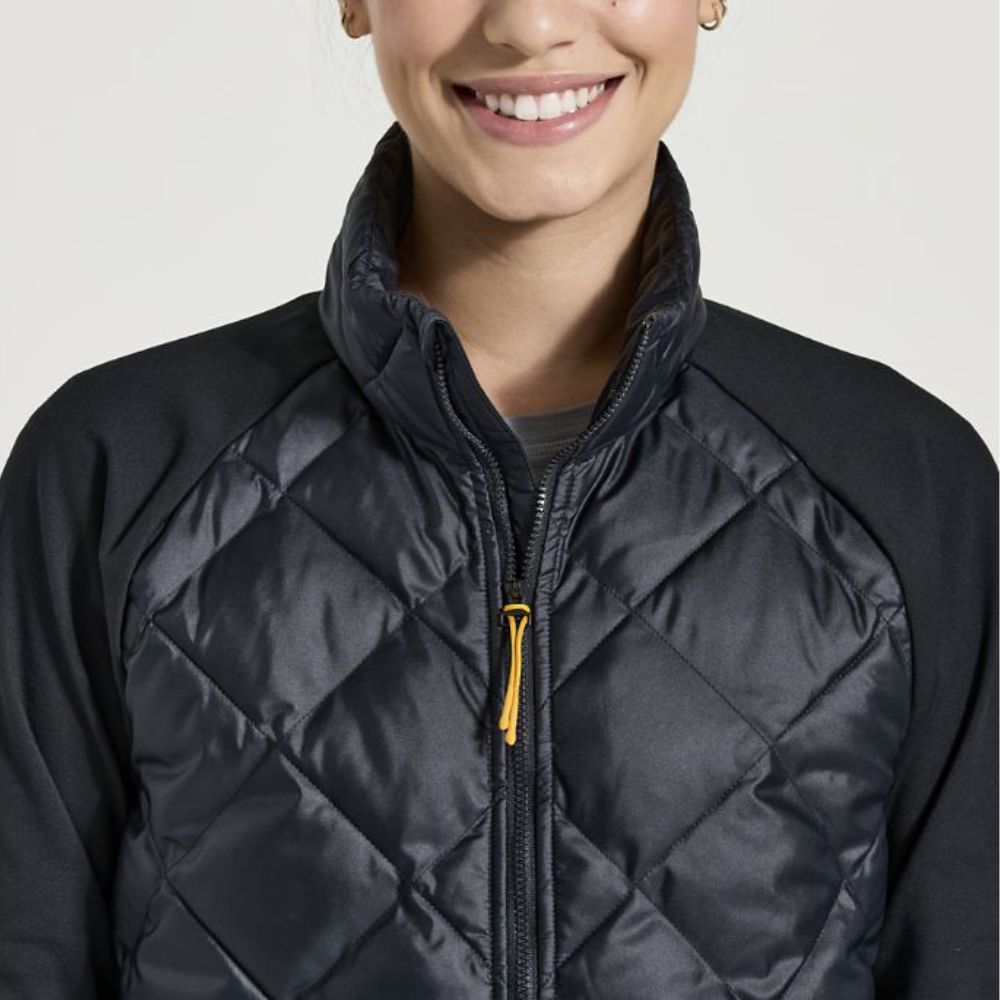 Saucony Women's Boulder Oysterpuff Jacket - BlackToe Running#colour_black