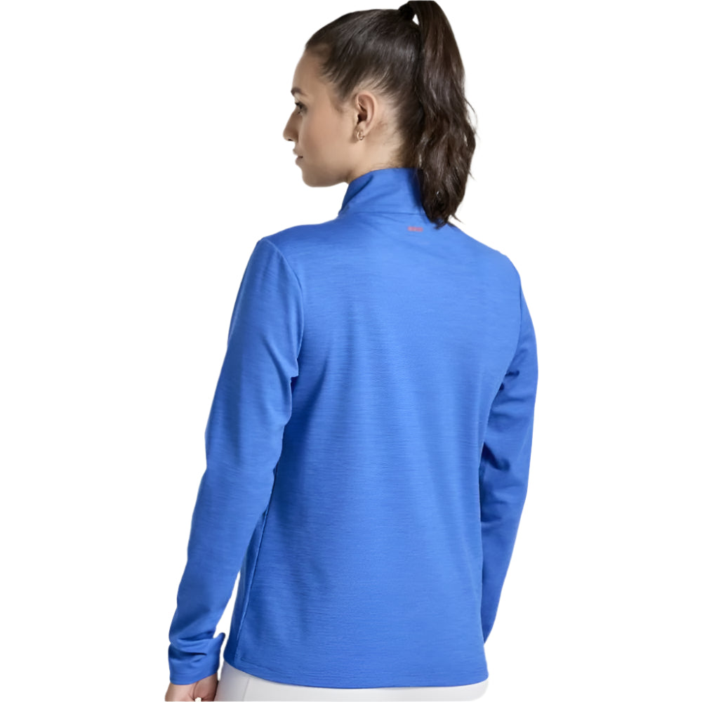 Saucony Women's Solstice 1/4 Zip - BlackToe Running#colour_pool-heather