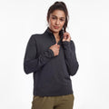  Saucony Women's Quarter Sunday Zip - BlackToe Running#colour_black