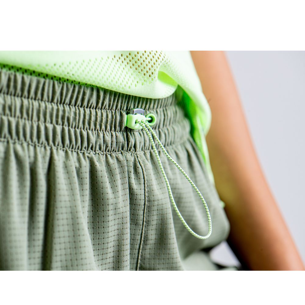 New Balance Women's Q Speed Fuel Short Women's Shorts - BlackToe Running#colour_olive-leaf