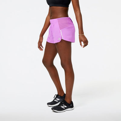 New Balance Women's Impact Run 3inch Short Women's Shorts - BlackToe Running#colour_cosmic-rose