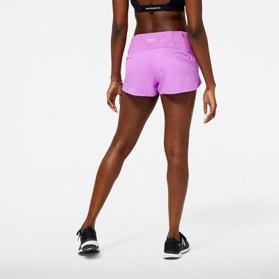 New Balance Women's Impact Run 3inch Short Women's Shorts - BlackToe Running#colour_cosmic-rose