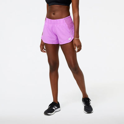 New Balance Women's Impact Run 3inch Short Women's Shorts - BlackToe Running#colour_cosmic-rose