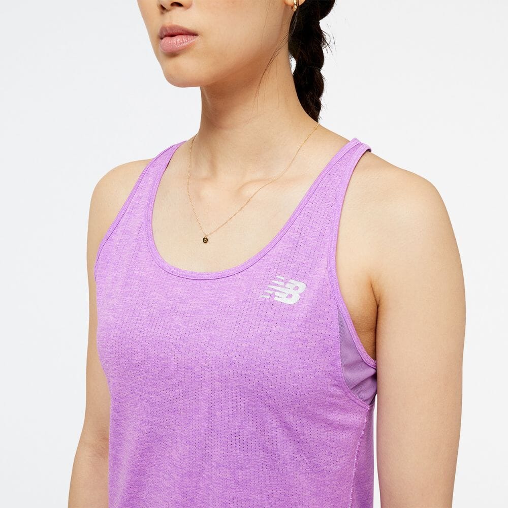 New Balance Women's Impact Run Tank - BlackToe Running#colour_cosmic-rose-heather