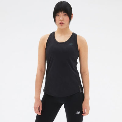 New Balance Women's Q Speed Jacquard ICEx Tank Women's Tops - BlackToe Running#colour_black