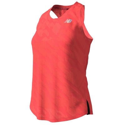 New Balance Women's Q Speed Jacquard ICEx Tank Women's Tops - BlackToe Running#colour_electric-red