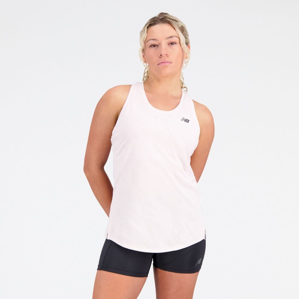 New Balance Women's Q Speed Jacquard ICEx Tank Women's Tops - BlackToe Running