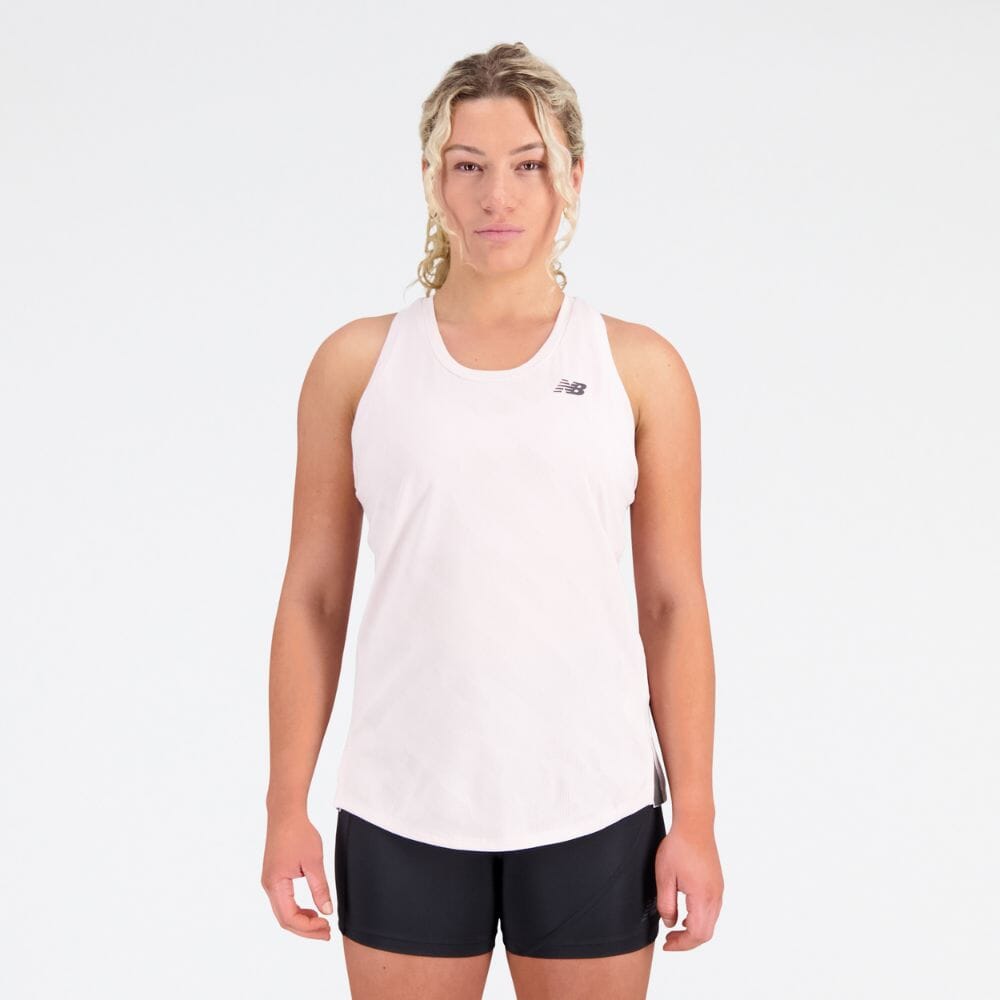 New Balance Women's Q Speed Jacquard ICEx Tank Women's Tops - BlackToe Running#colour_stone-pink