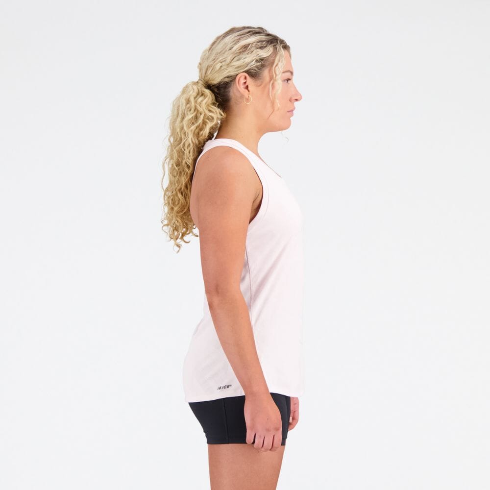 New Balance Women's Q Speed Jacquard ICEx Tank Women's Tops - BlackToe Running#colour_stone-pink