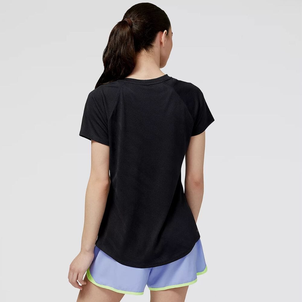 New Balance Women's Q Speed Jacquard ICEx Short Sleeve - BlackToe Running