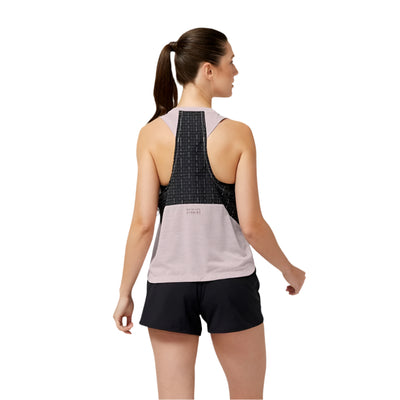 New Balance Women's Impact Run Luminous Tank Women's Tops - BlackToe Running#colour_stone-pink-heather