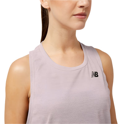 New Balance Women's Impact Run Luminous Tank Women's Tops - BlackToe Running#colour_stone-pink-heather