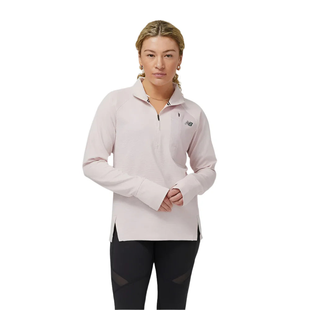 New Balance Women's Q Speed Shift 1/2 Zip Women's Tops - BlackToe Running