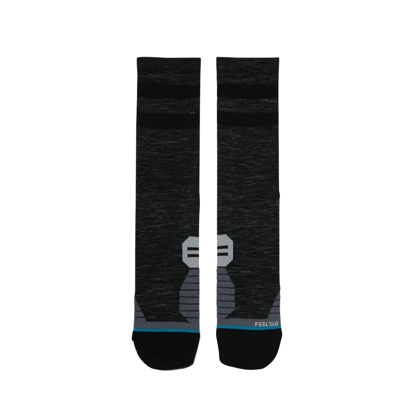 Stance Men's Run - Uncommon Solids - Wool Crew Socks - BlackToe Running - 