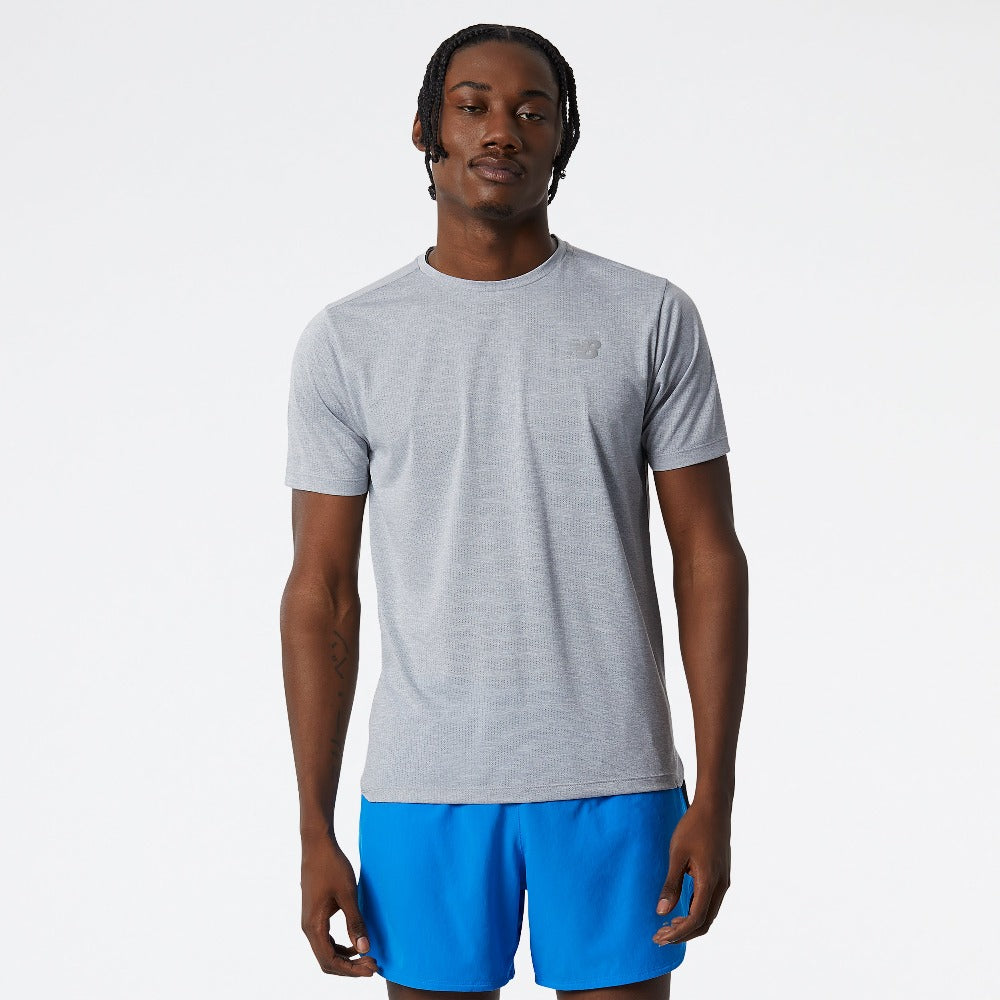 New Balance Men's Impact Run Short Sleeve Men's Tops - BlackToe Running