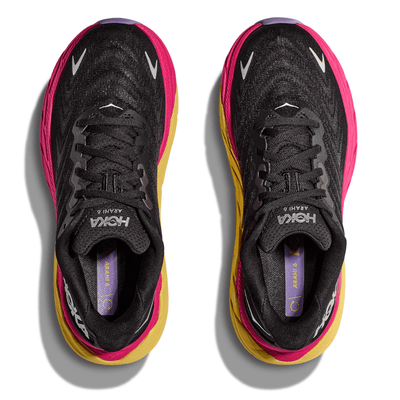 oka One One Women's Arahi 6 - BlackToe Running#colour_black-pink-yarrow