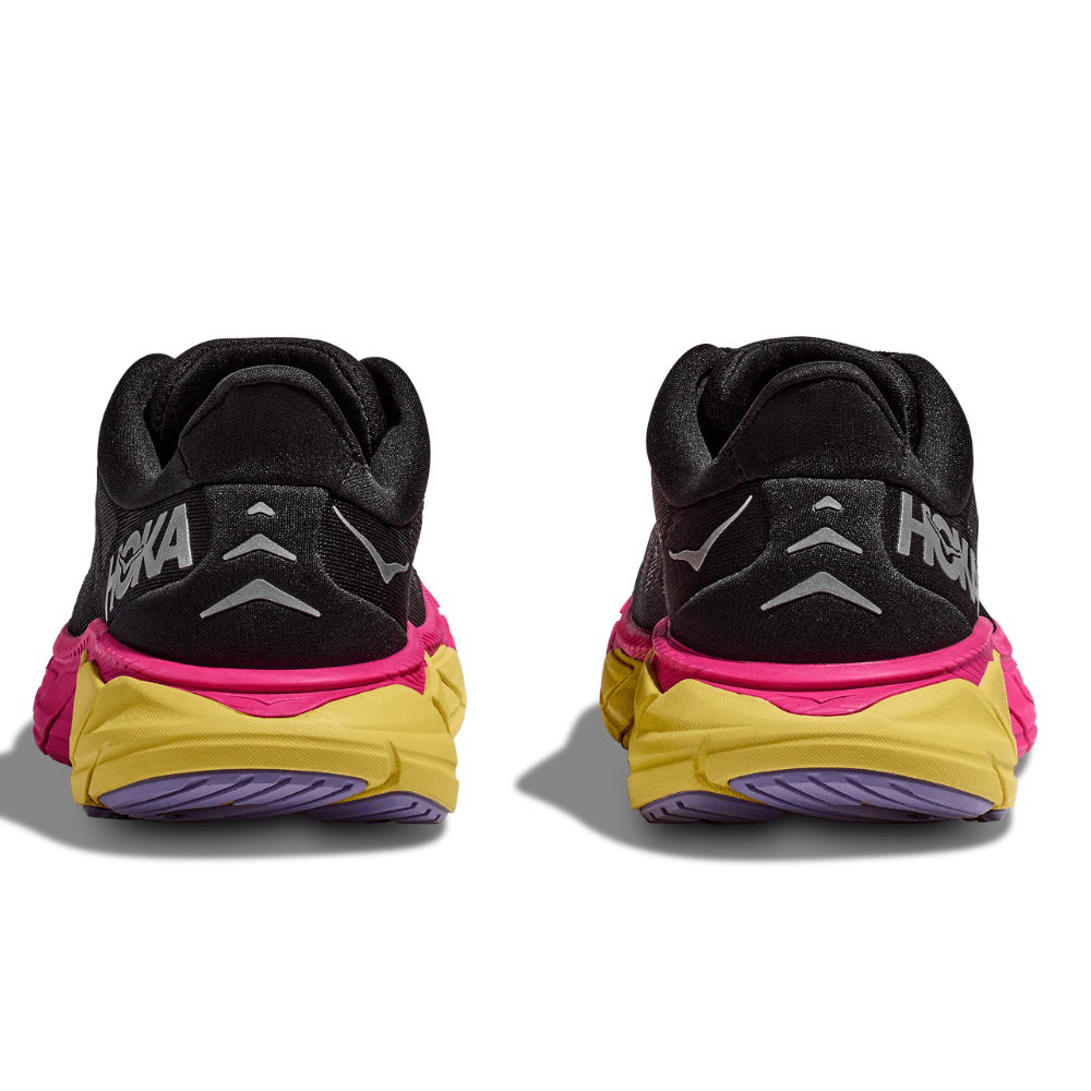 oka One One Women's Arahi 6 - BlackToe Running#colour_black-pink-yarrow