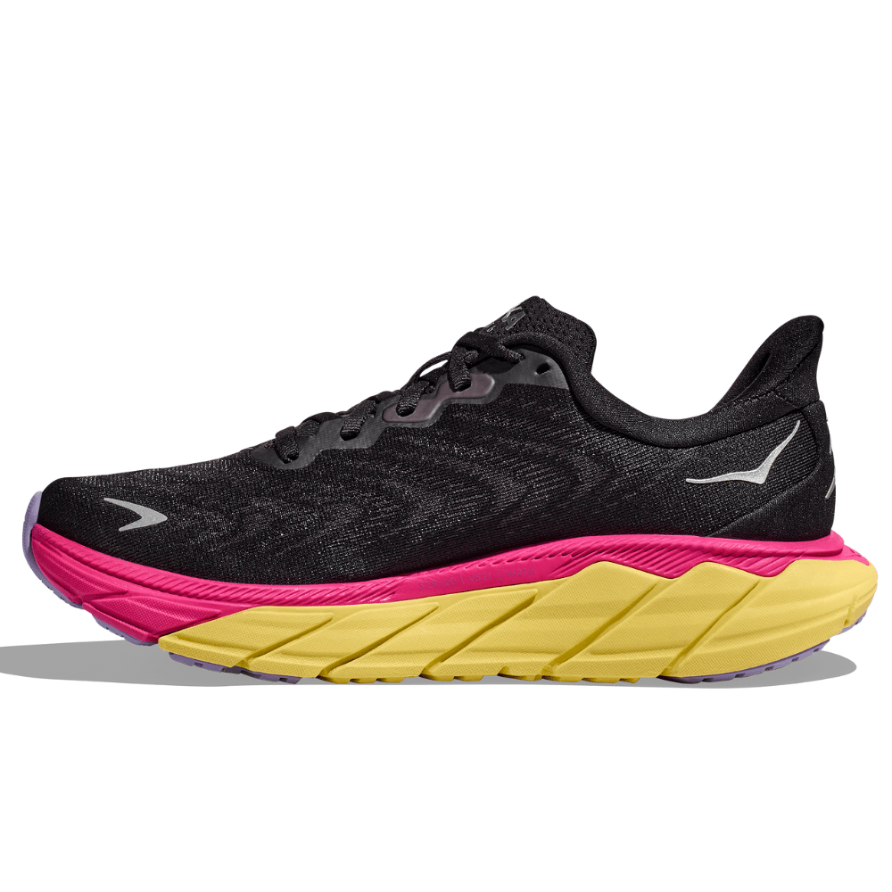 oka One One Women's Arahi 6 - BlackToe Running#colour_black-pink-yarrow