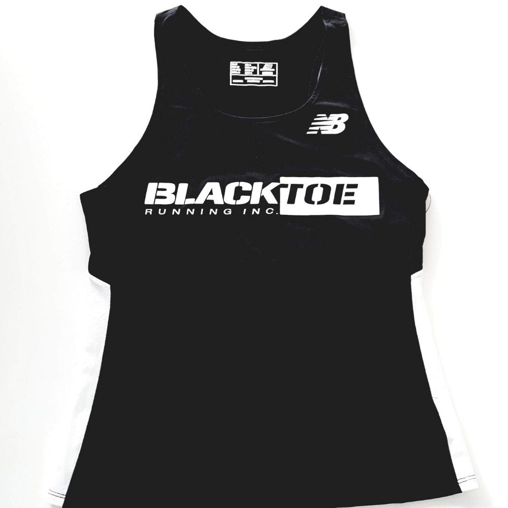 BlackToe Women's NB Singlet Women's Tops - BlackToe Running - XS#colour_black-white