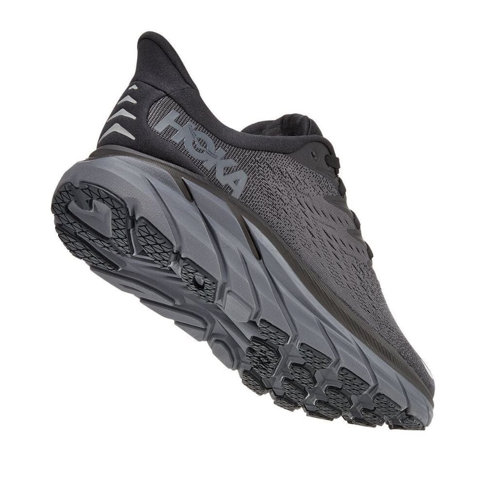 Hoka One One Men's Clifton 8 Men's Shoes - BlackToe Running#colour_black-black