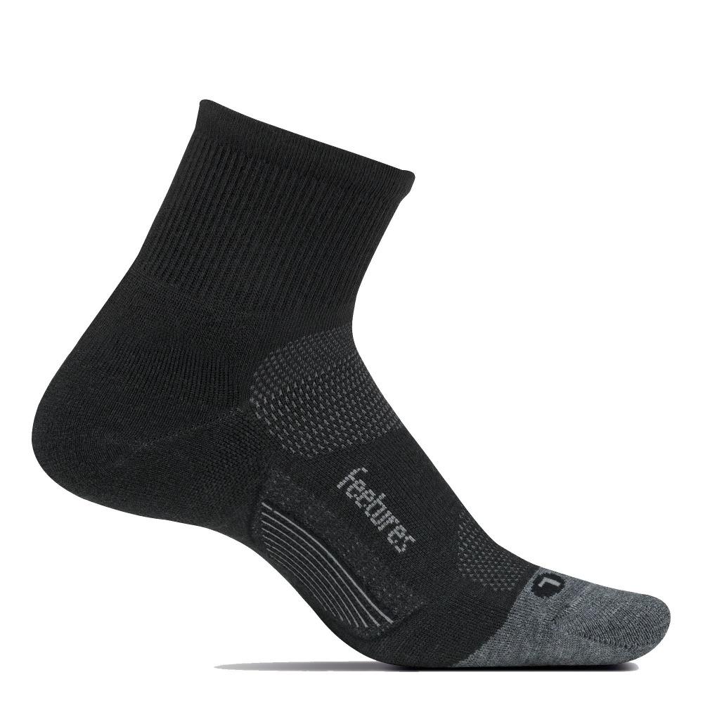 Feetures Merino 10 Ultra Light Quarter Sock Socks - BlackToe Running - S 