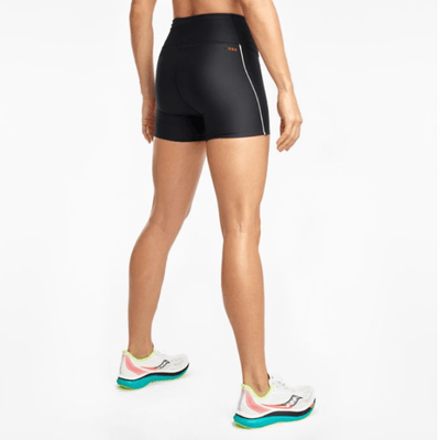 Saucony Women's Fortify 3" Hot Short Women's Shorts - BlackToe Running - 