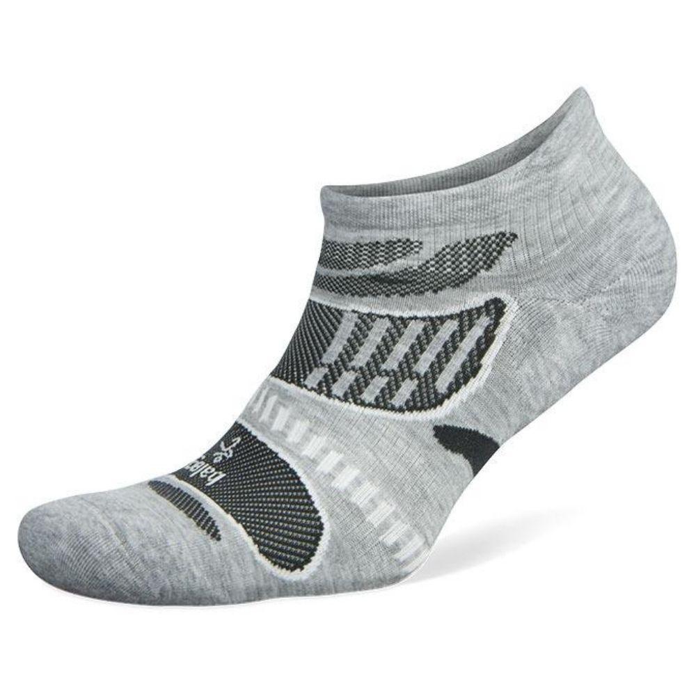 Balega Ultralight Weight Contoured Light Cushion No-Show Tab Socks - BlackToe Running#colour_grey-white