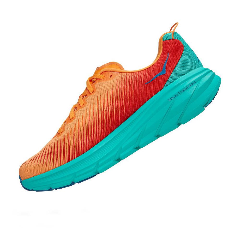 Hoka One One Men's Rincon Men's Shoes - BlackToe Running#colour_blazing-orange