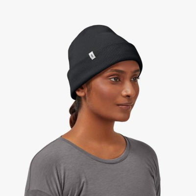 On Running Merino Beanie Headwear - BlackToe Running#colour_black
