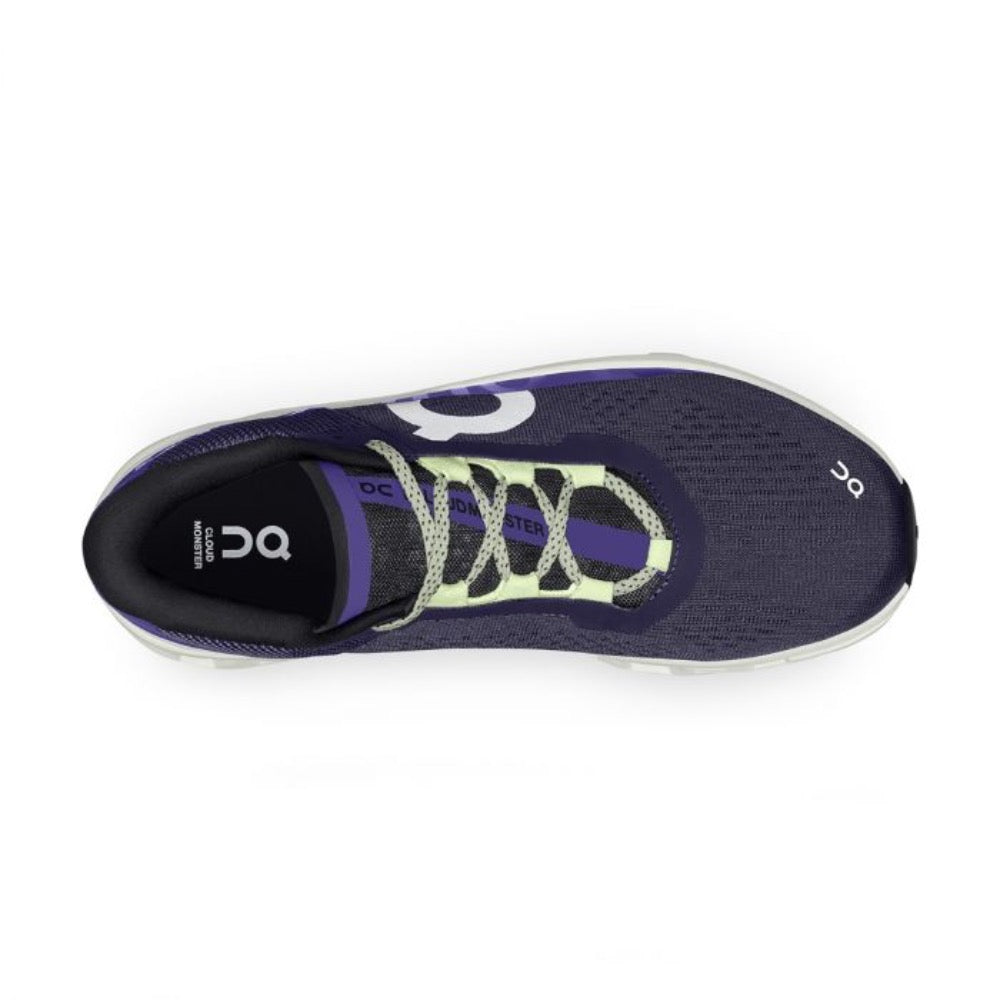 On Running Men's Cloudmonster - BlackToe Running#colour_acai-aloe