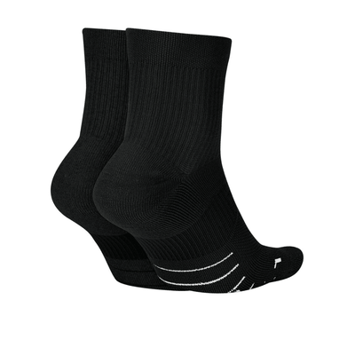 Nike Multiplier Running Ankle Socks - BlackToe Running#colour_black-white