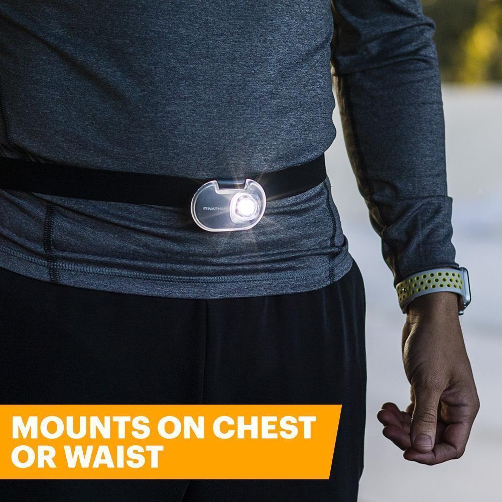 Nathan Luna Fire 250 RX Run Chest/Waist Light Visibility - BlackToe Running - 