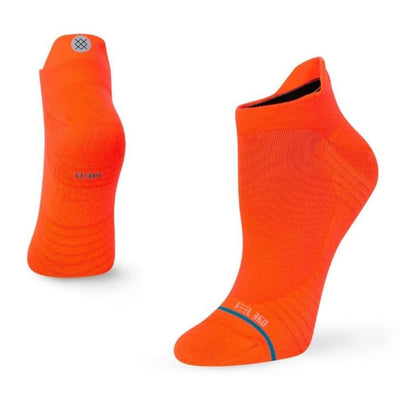 Stance Women's - Run Zone - Tab Socks - BlackToe Running#colour_neon-coral