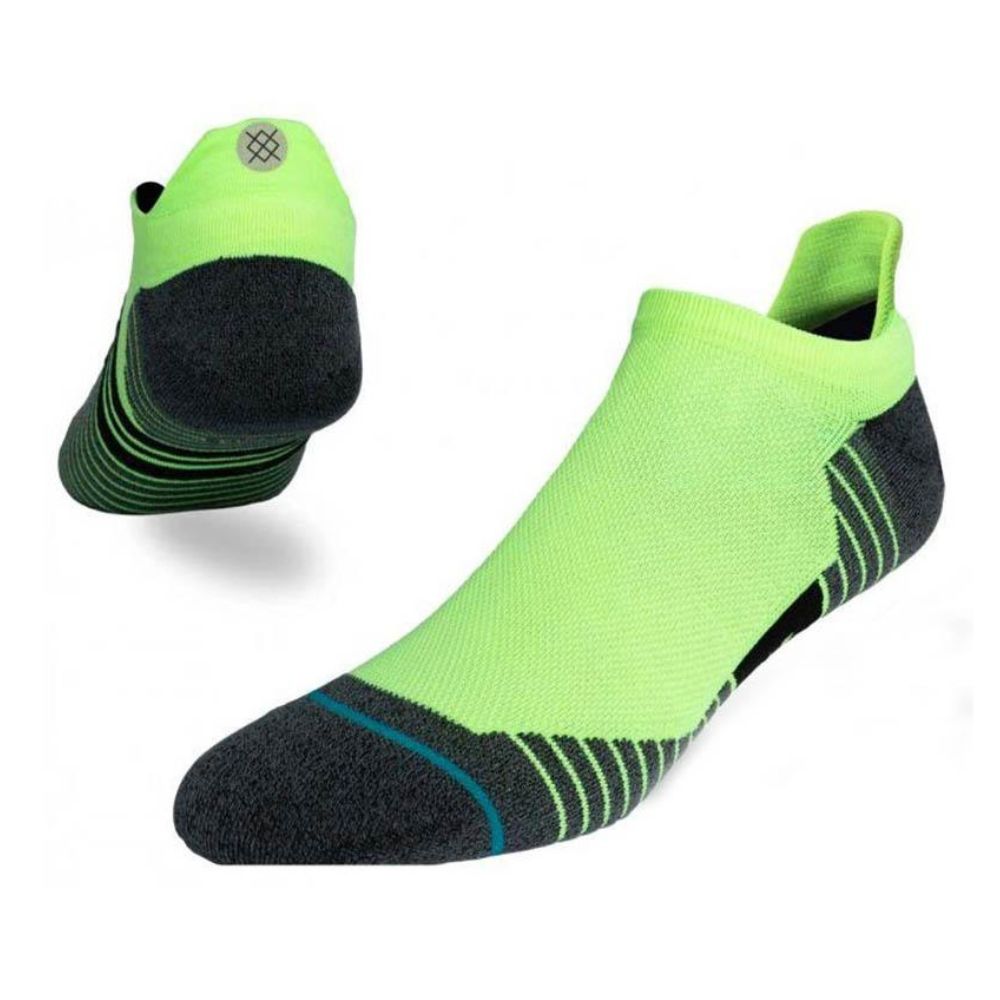Stance Unisex Ultra Tab Socks - BlackToe Running#colour_neon-green