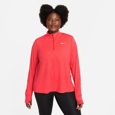 Nike Women's Element 1/2-Zip Running Top -BlackToe Running#colour_chile-red