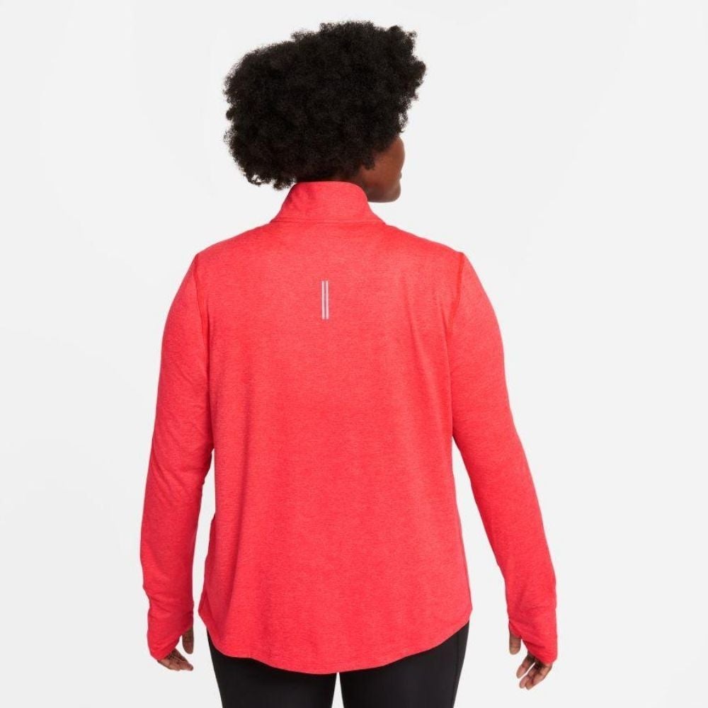 Nike Women's Element 1/2-Zip Running Top -BlackToe Running#colour_chile-red