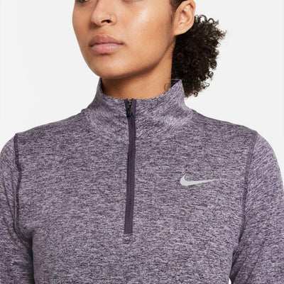 Nike Women's Element 1/2-Zip Running Top -BlackToe Running#colour_dark-raisin