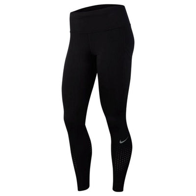 Nike Women's Epic Lux Running Tights Women's Tights - BlackToe Running#colour_reflective-silver-black