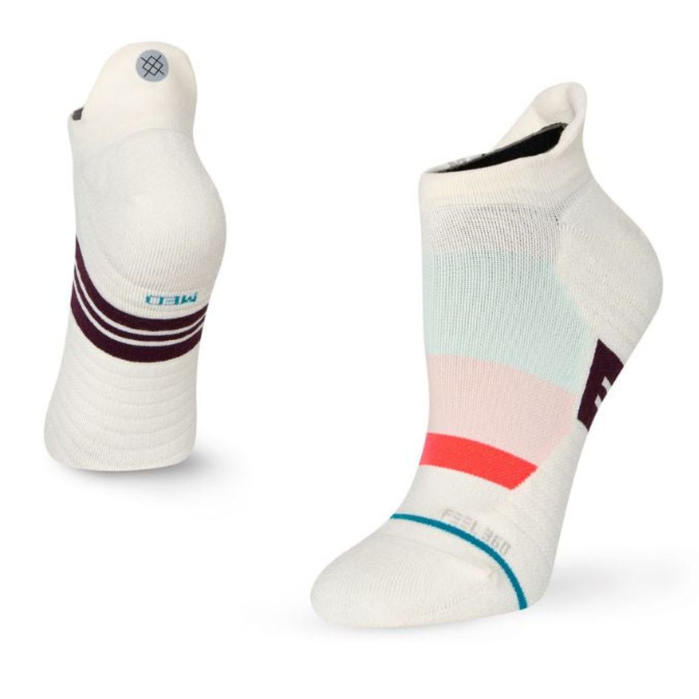 Stance Women's Run Make a Break Light Cushion Tab Socks - BlackToe Running#colour_off-white