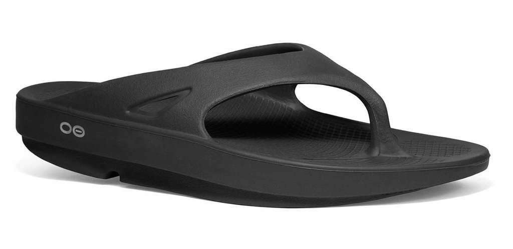Oofos Ooriginal Thong Unisex - BlackToe Running#colour_black