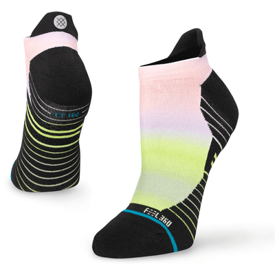Stance Women's Run All Time Light Cushion Tab Socks - BlackToe Running#colour_ombre