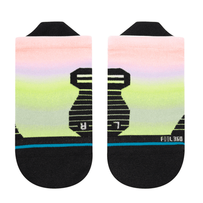 Stance Women's Run All Time Light Cushion Tab Socks - BlackToe Running#colour_ombre