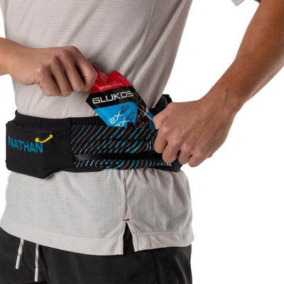 Nathan Pinnacle Belt Hydration Systems - BlackToe Running#colour_black-blue-me-away