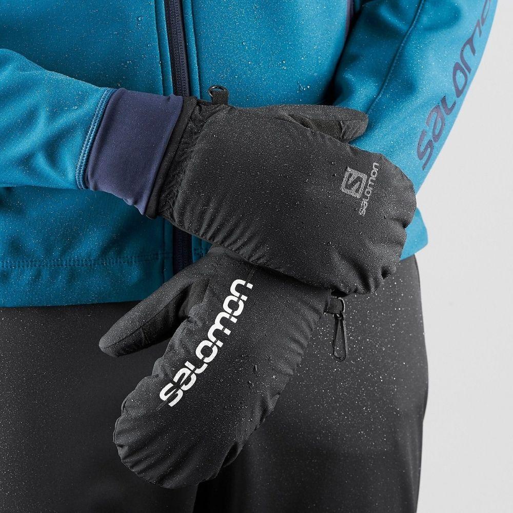 Salomon RS Warm Mitten Gloves - BlackToe Running#colour_black
