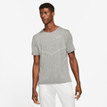Nikw Men's Rise 365 Short Sleeve Men's Tops - BlackToe Running#colour_smoke-grey-heather-reflective-silver