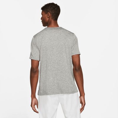Nikw Men's Rise 365 Short Sleeve Men's Tops - BlackToe Running#colour_smoke-grey-heather-reflective-silver