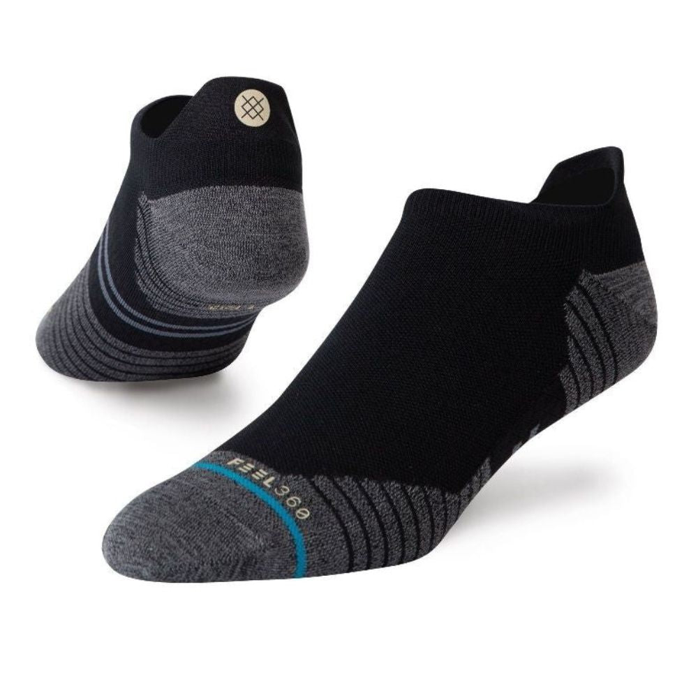 Stance Run Lite Ultralight Cushion Tab Socks - BlackToe Running#colour_black