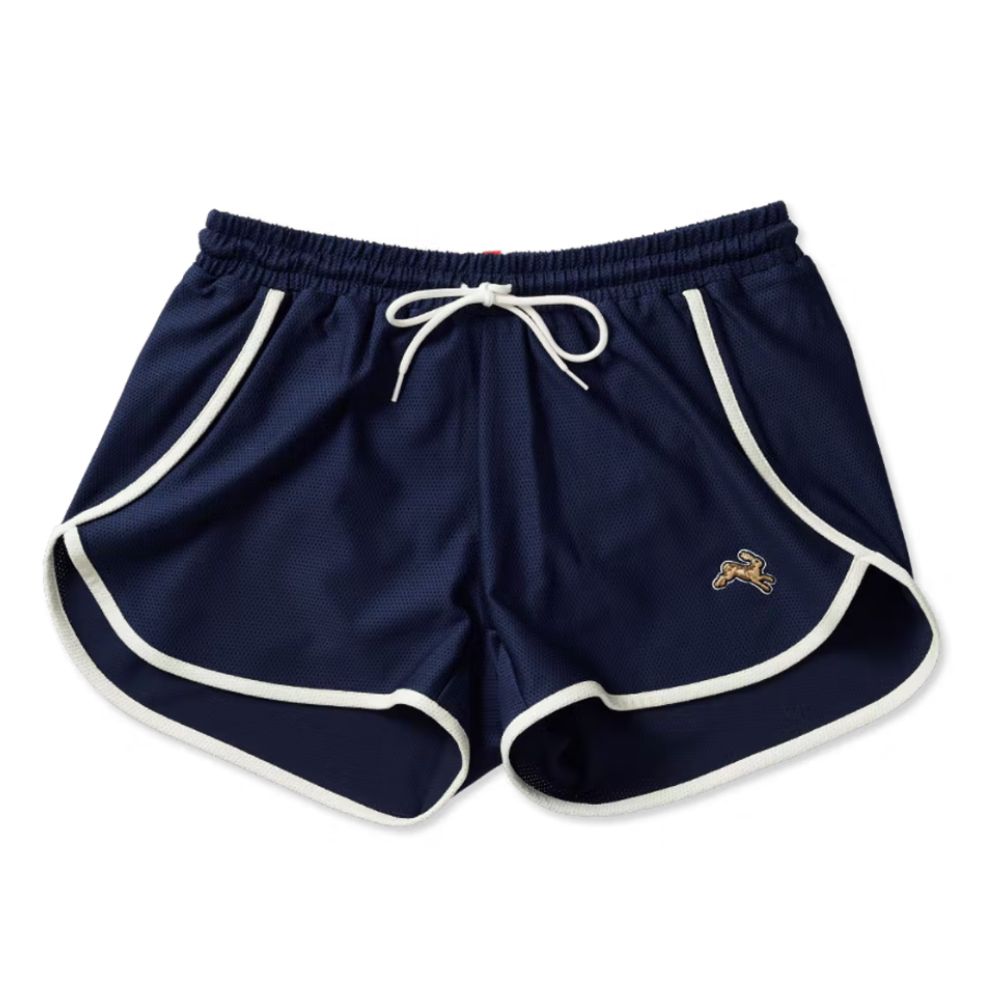 Tracksmith Women's Van Cortlandt Shorts - BlackToe Running#colour_navy-ivory